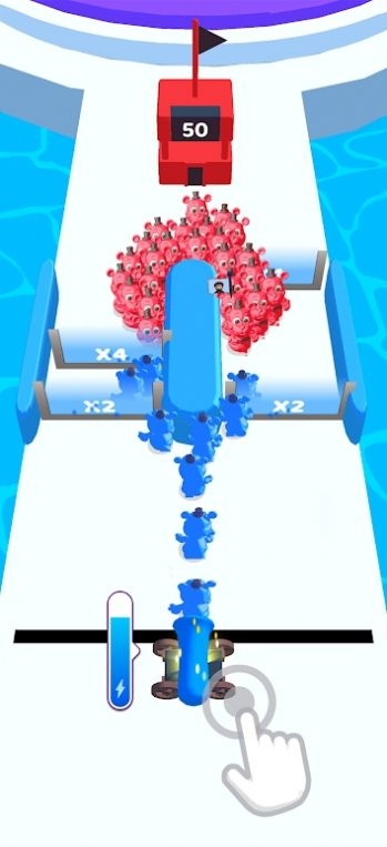 大炮轰炸人群游戏