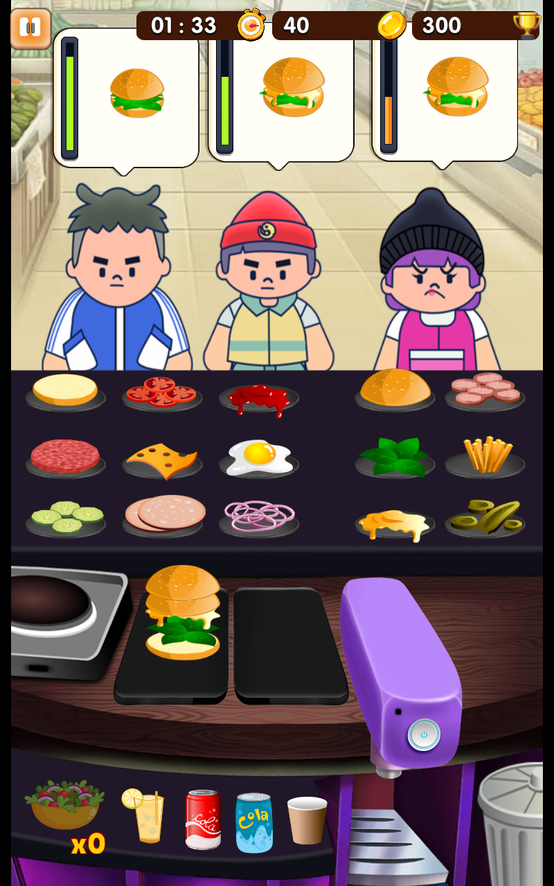 沙威玛汉堡店游戏