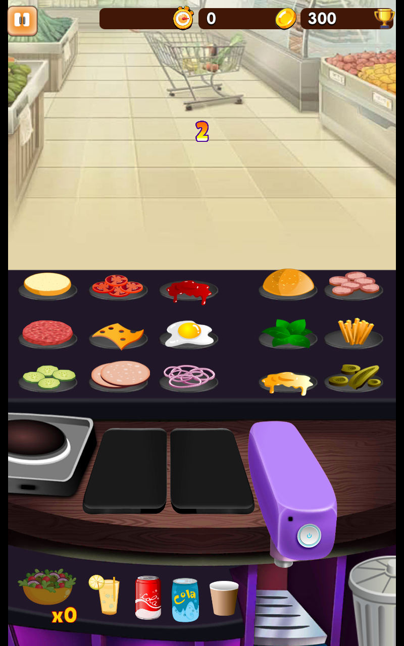 沙威玛汉堡店游戏