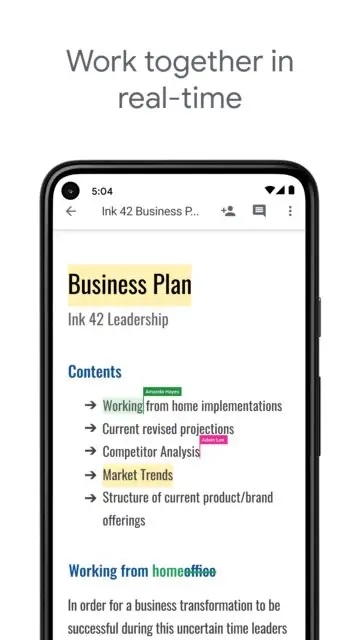 google Docs app